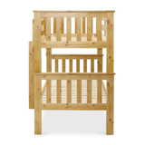 Solid Pine Wood Bunk Bed Single - Carra