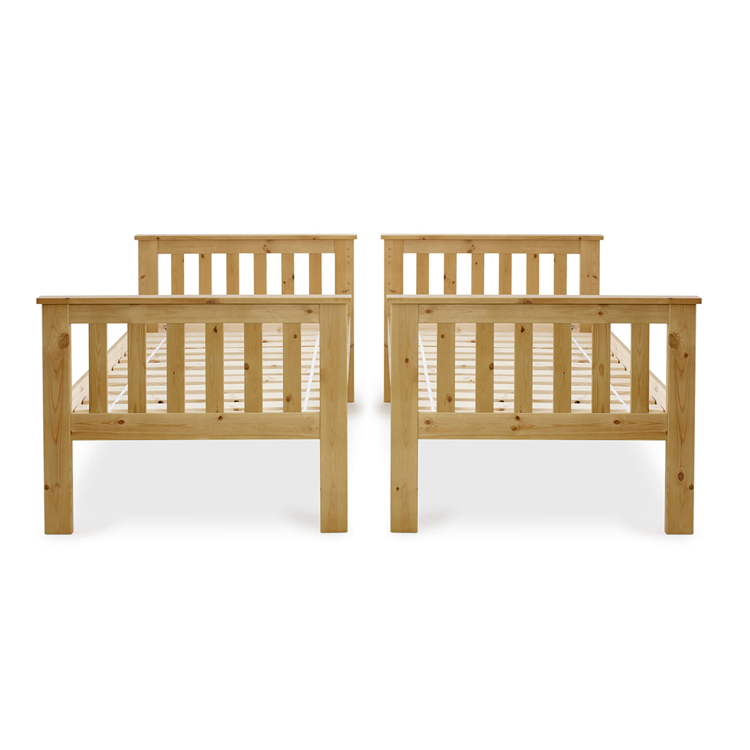 Solid Pine Wood Bunk Bed Single - Carra