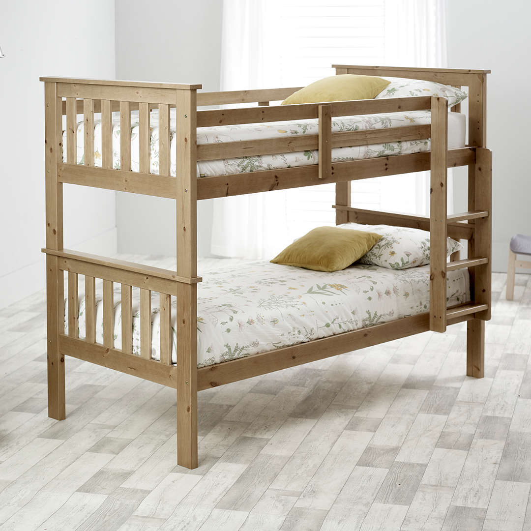 Solid Pine Wood Bunk Bed Single - Carra