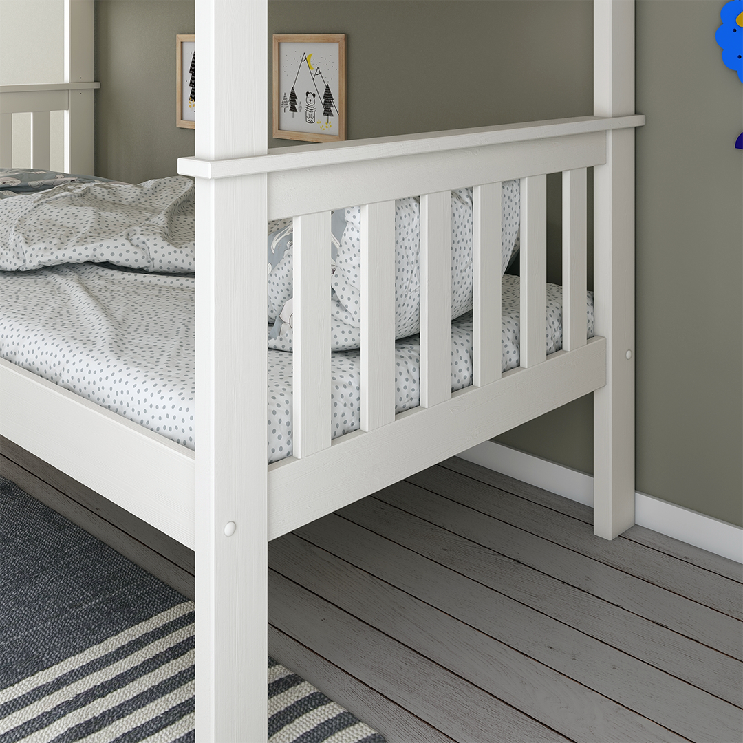 Solid Pine Wood Bunk Bed Single - Carra
