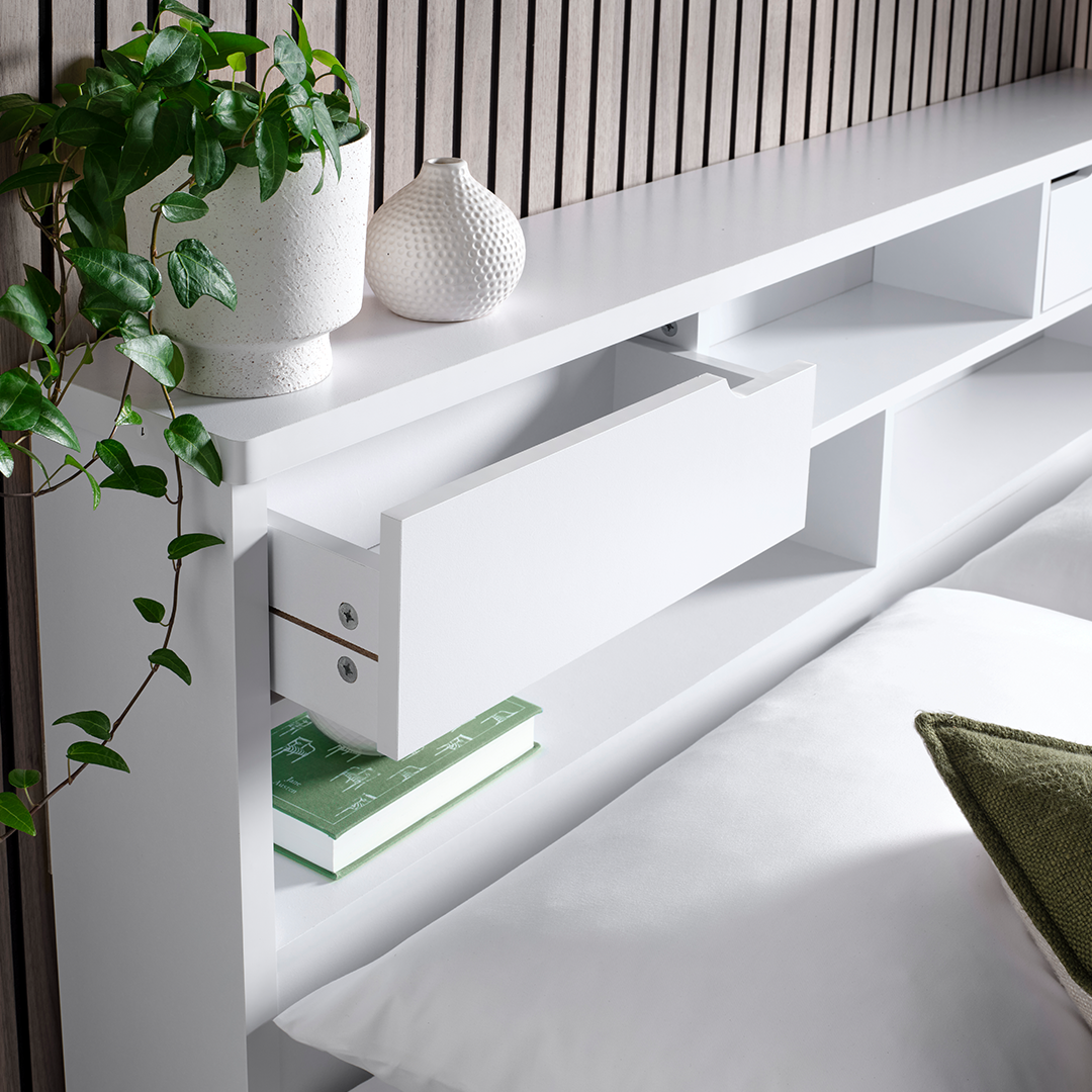 Solid Pine Wood Double Bed - Fabio