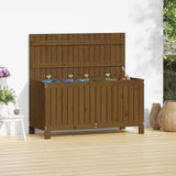 Solid Pine Wood Garden Storage Box 115cm Wide - Vantage Home