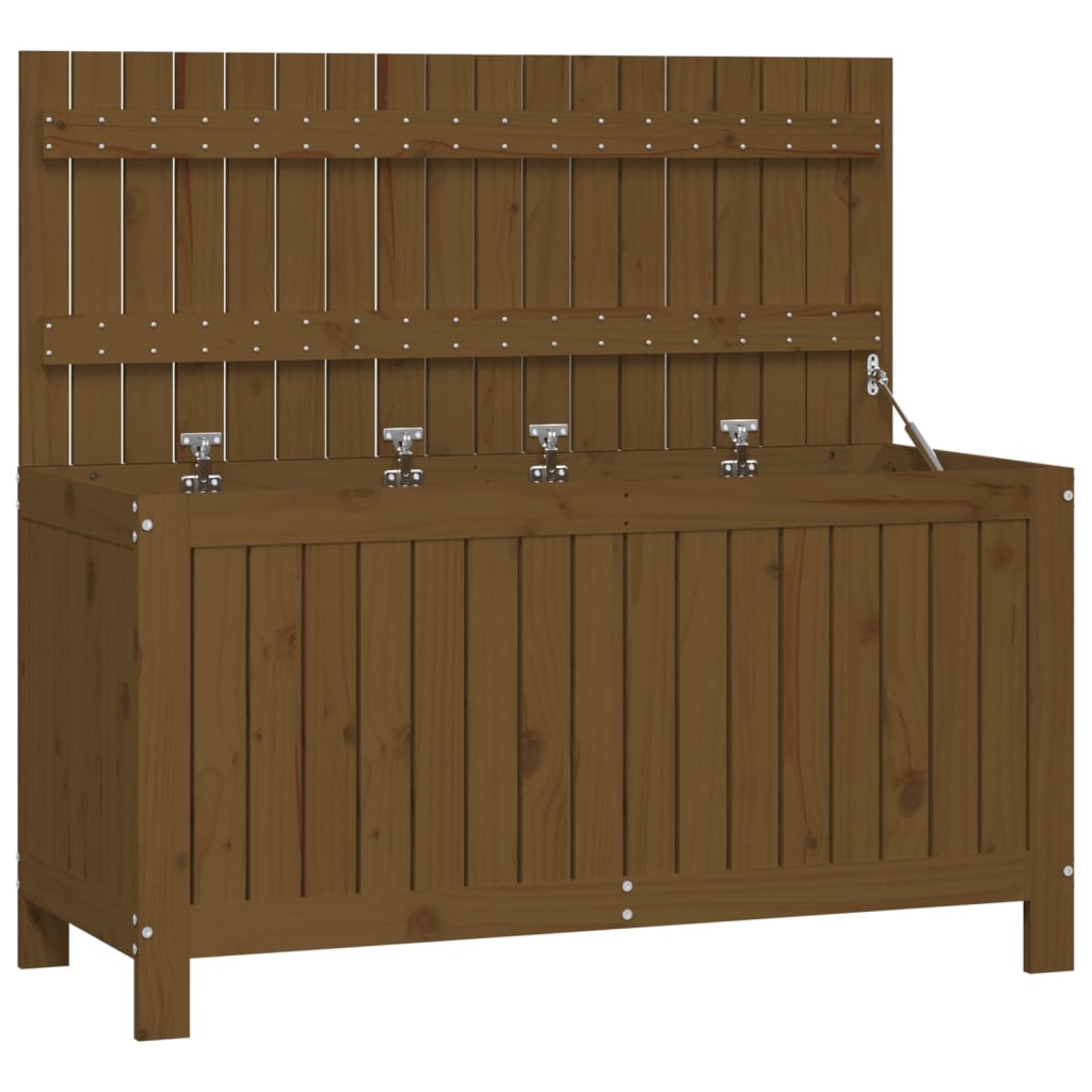 Solid Pine Wood Garden Storage Box 115cm Wide - Vantage Home