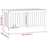 Solid Pine Wood Garden Storage Box 115cm Wide - Vantage Home