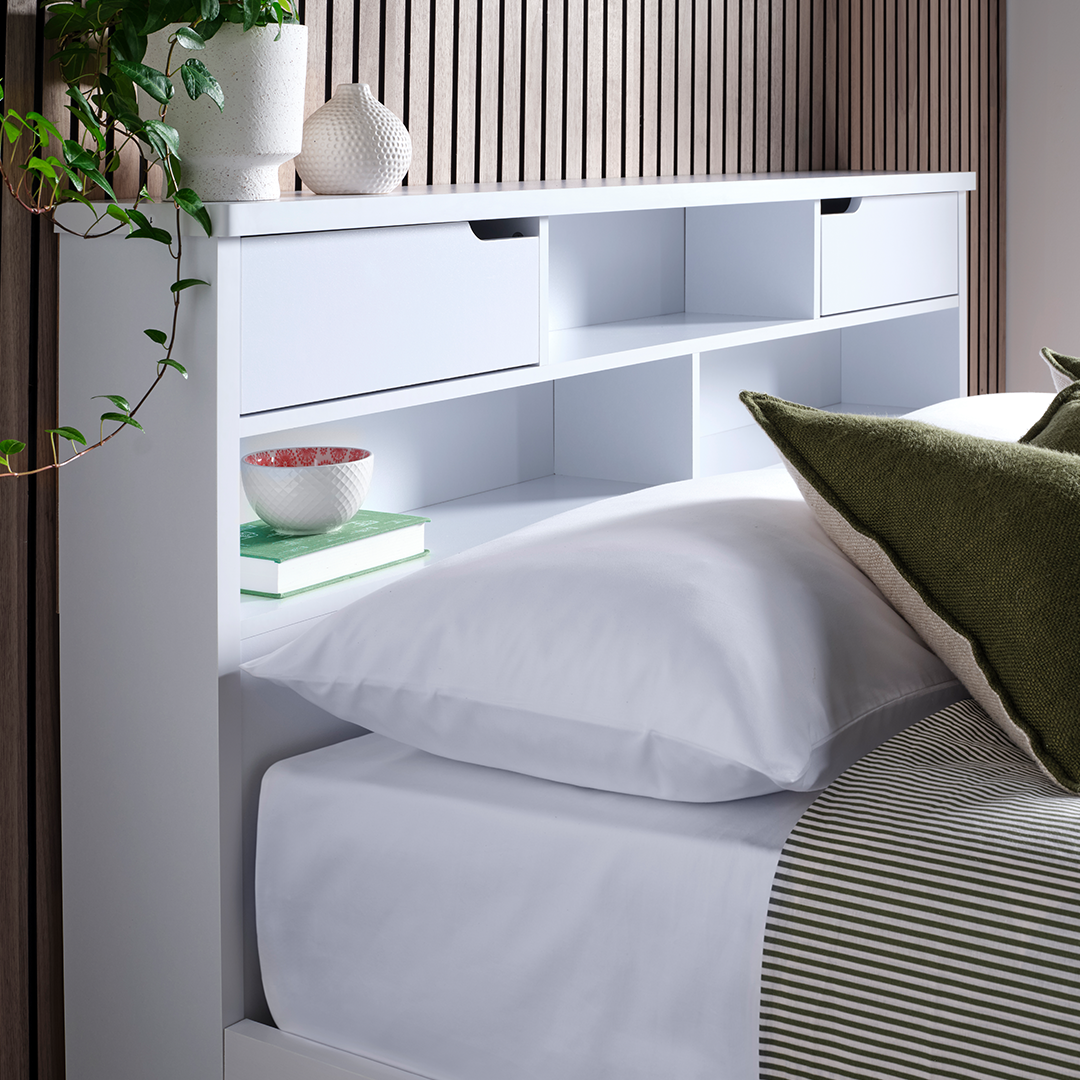 Solid Pine Wood King Size Bed - Fabio