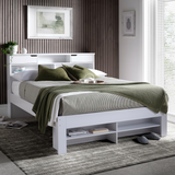 Solid Pine Wood King Size Bed - Fabio