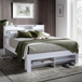 Solid Pine Wood King Size Bed - Fabio