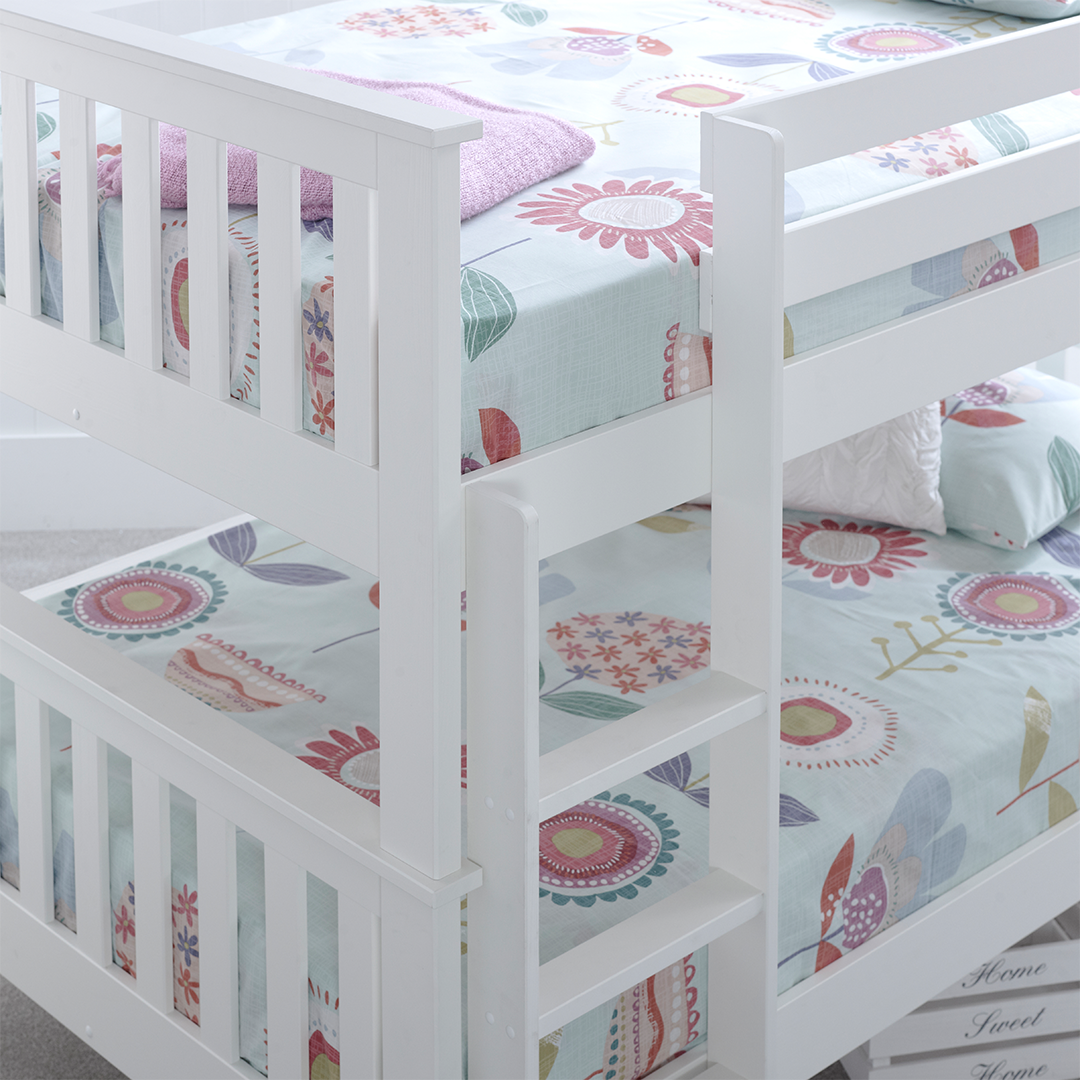 Solid Pine Wood Quadruple Bunk Bed Small Double - Oslo