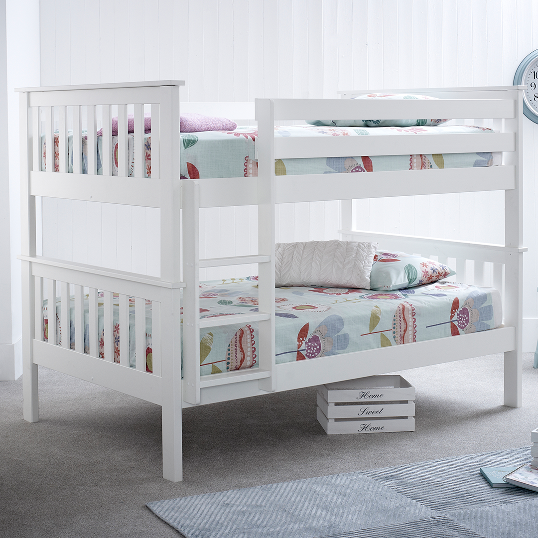 Solid Pine Wood Quadruple Bunk Bed Small Double - Oslo