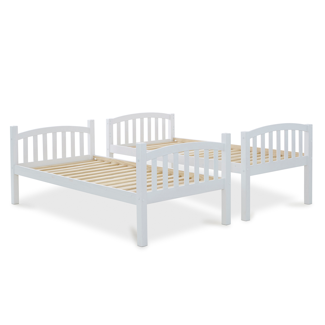 Solid Pine Wood Single Bunk Bed - Mya