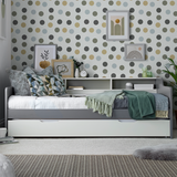 Solid Pine Wood Single Day Bed With Trundle - Tyler