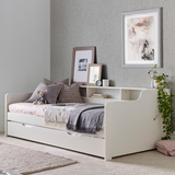 Solid Pine Wood Single Day Bed With Trundle - Tyler