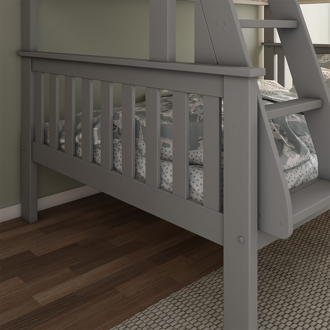 Solid Pine Wood Triple Sleeper Bunk Bed Single And Small Double - Carra
