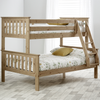 Solid Pine Wood Triple Sleeper Bunk Bed Single And Small Double - Carra