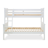 Solid Pine Wood Triple Sleeper Bunk Bed Single And Small Double - Carra