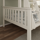 Solid Pine Wood Triple Sleeper Bunk Bed Single And Small Double - Carra