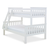 Solid Pine Wood Triple Sleeper Bunk Bed Single And Small Double - Carra