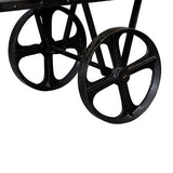 Solid Reclaimed Wood Coffee Table Cart - Cosmo Industrial