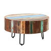 Solid Reclaimed Wood Coffee Table Round - Coastal