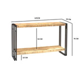 Solid Reclaimed Wood Console Table - Cosmo Industrial