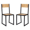 Solid Reclaimed Wood Dining Chairs in Set Of 2 - Cosmo Industrial