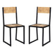 Solid Reclaimed Wood Dining Chairs in Set Of 2 - Cosmo Industrial