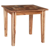Solid Reclaimed Wood Dining Table Square for 4 People - Coastal