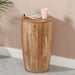 Solid Reclaimed Wood Side Table Drum Round - Surrey