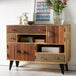 Solid Reclaimed Wood Sideboard With 3 Doors And 3 Drawers - Sorio