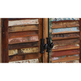Solid Reclaimed Wood Storage Cabinet With 2 Doors - Coastal