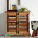 Solid Reclaimed Wood Storage Cabinet With 2 Doors - Coastal