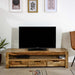 Solid Reclaimed Wood TV Stand With 3 Drawers - Surrey