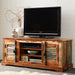 Solid Reclaimed Wood TV Stand With 2 Doors - Coastal