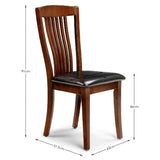 Solid Rubberwood Dining Chairs in Set Of 2 - Canterbury