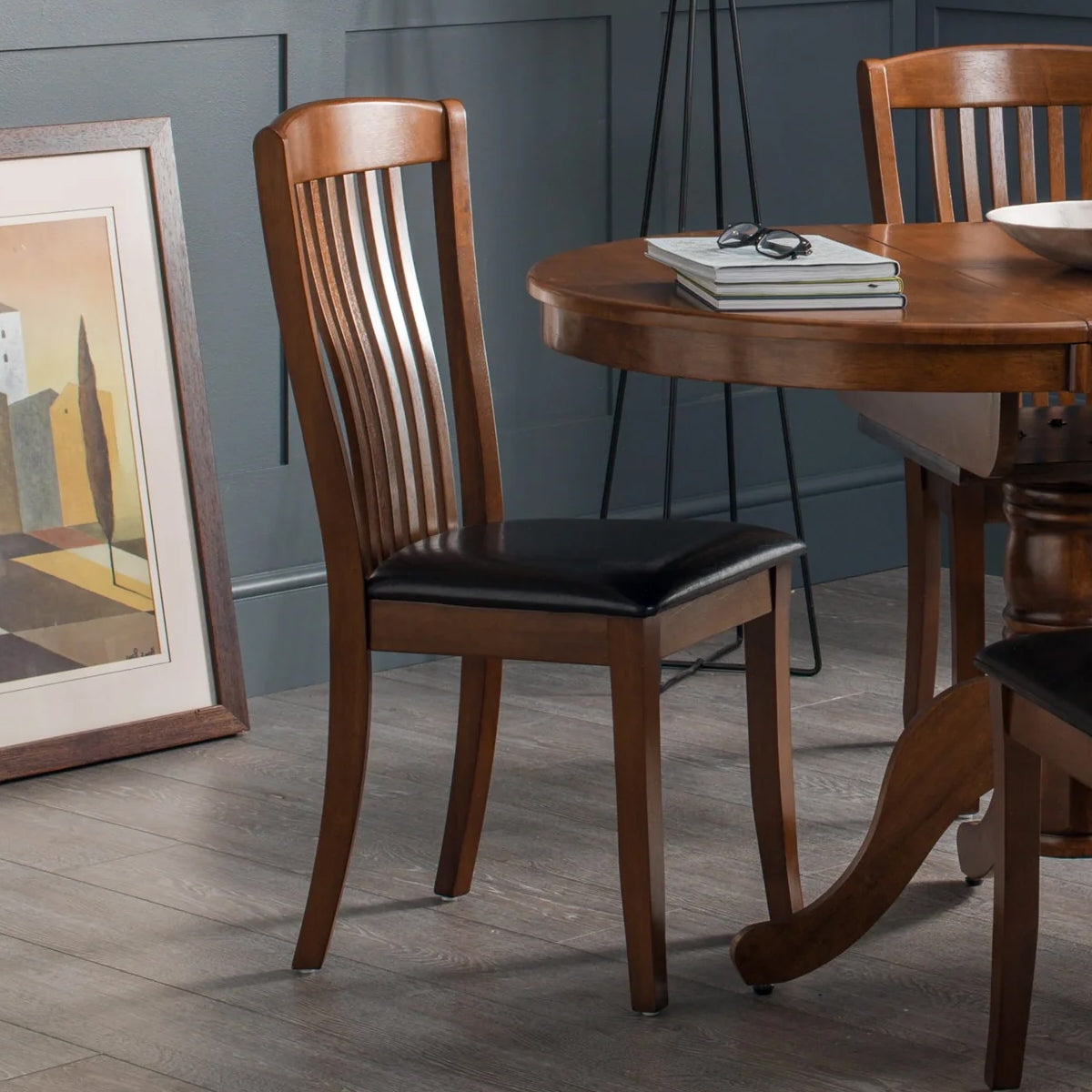 Solid Rubberwood Dining Chairs in Set Of 2 - Canterbury