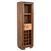 Solid Sheesham Wood Bookcase With Wine Rack And 1 Drawer - Jodhpur