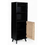 Solid Wood Bar Cabinet 60cm Wide With 1 Door - Boho