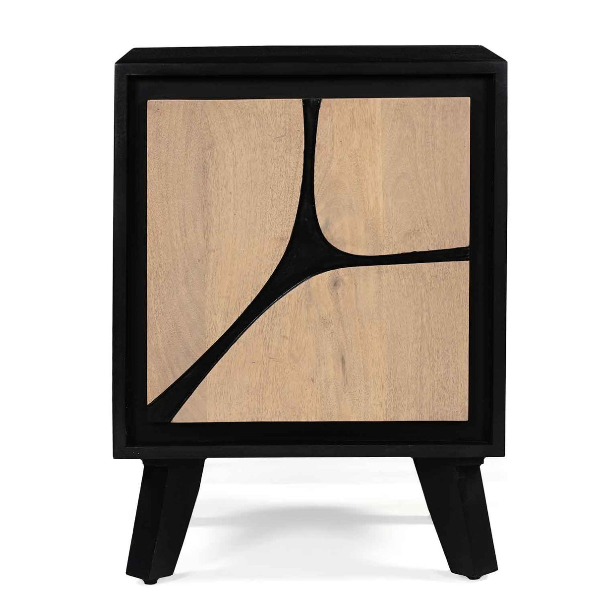 Solid Wood Bedside Cabinet 45cm Wide With 1 Door - Boho