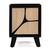 Solid Wood Bedside Cabinet 45cm Wide With 1 Door - Boho