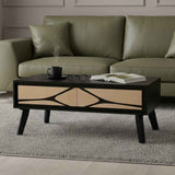 Solid Wood Coffee Table 110cm Wide With 2 Drawers - Austin