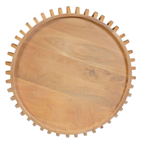 Solid Wood Coffee Table 66cm Wide Round - Austin