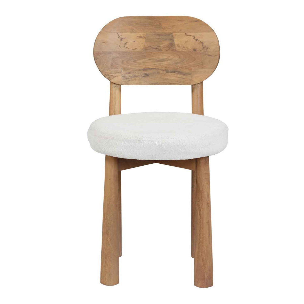 Solid Wood Dining Chairs 45cm Wide With Fabric Seat in Set Of 2 - Austin