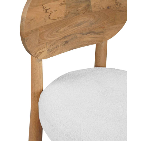 Solid Wood Dining Chairs 45cm Wide With Fabric Seat in Set Of 2 - Austin