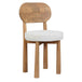 Solid Wood Dining Chairs 45cm Wide With Fabric Seat in Set Of 2 - Austin