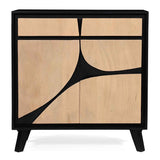 Solid Wood Sideboard 85cm Wide With 2 Doors And 2 Drawers - Boho