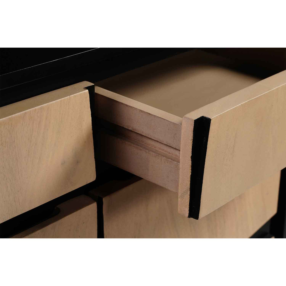 Solid Wood Sideboard 85cm Wide With 2 Doors And 2 Drawers - Boho