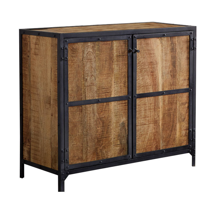 Solid Wood Storage Cabinet With 2 Doors - Ascot