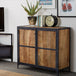 Solid Wood Storage Cabinet With 2 Doors - Ascot