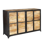 Solid Wood Storage Cabinet With 4 Doors - Ascot