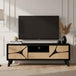 Solid Wood TV Stand 150cm Wide With 2 Doors And 1 Drawer - Boho